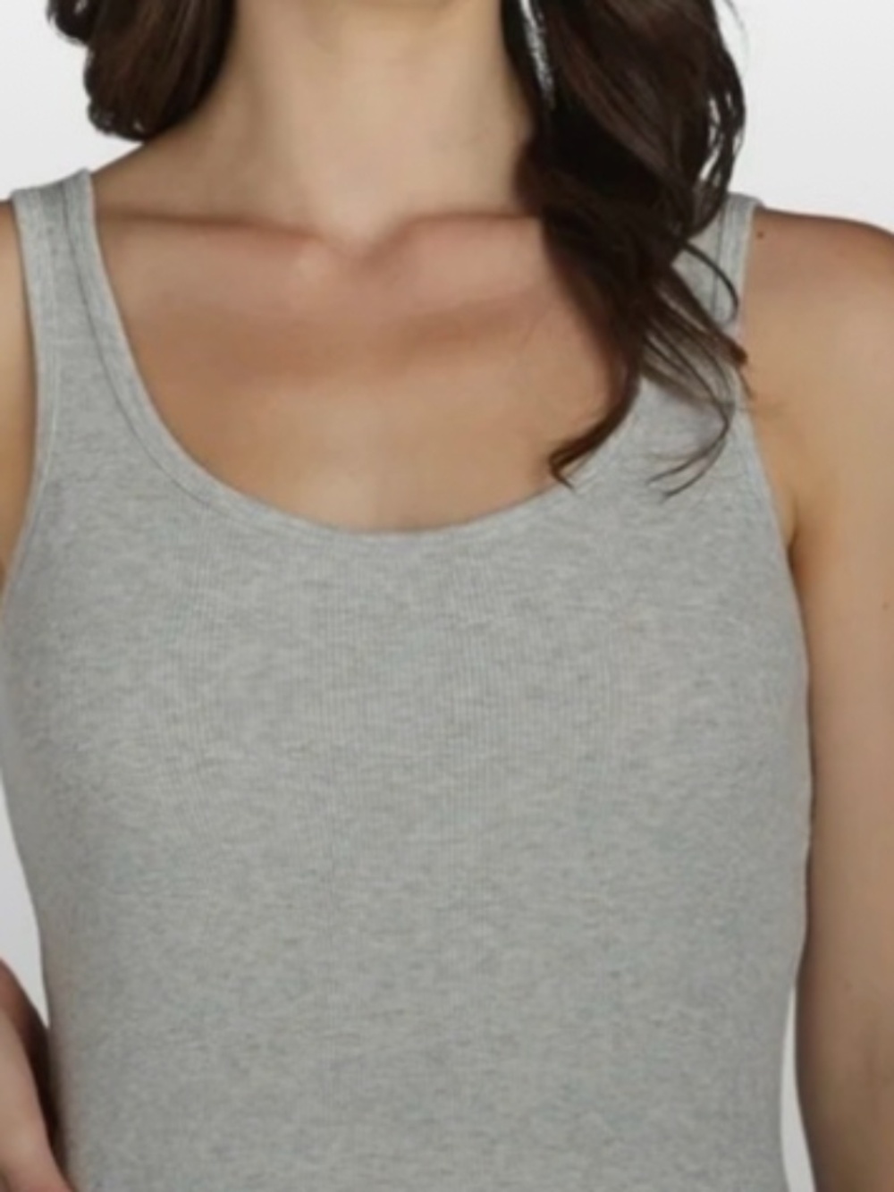 Women's NWOT Ribbed Knit Tank Top Silver Sparkle M